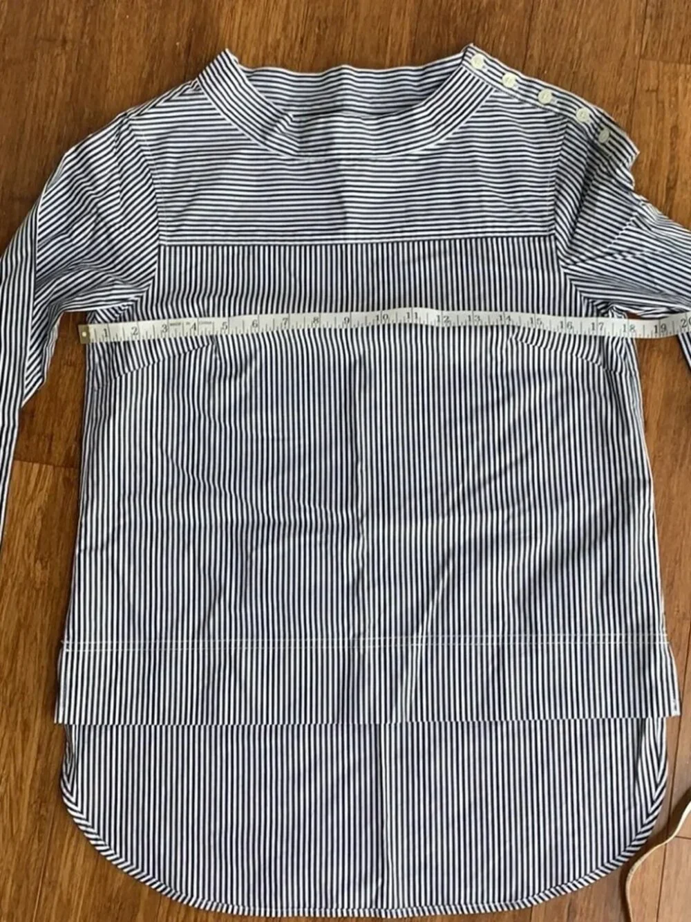 JCrew Funnel Neck Striped Shirt - Picture 7 of 8